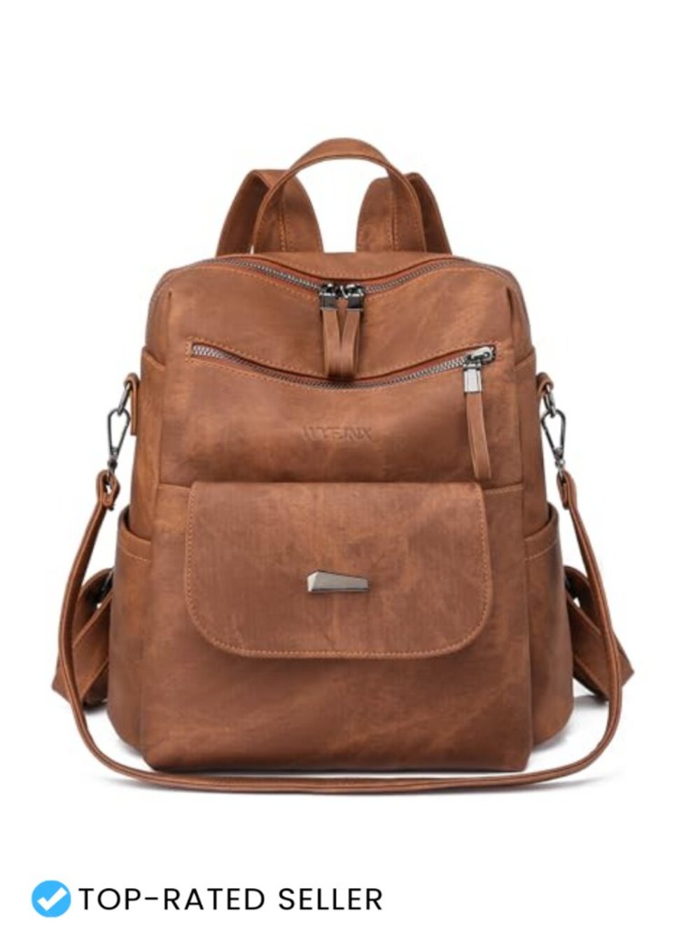 PU Leather Small Backpack Purse for Women Adjustable Shoulder Bag